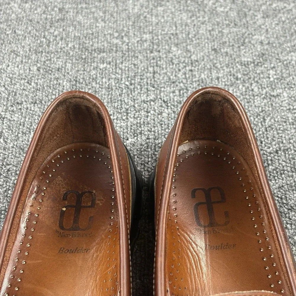 Allen Edmonds Boulder Leather Slip On Driving Loafers Men's Sz 9.5 D Brown Shoes